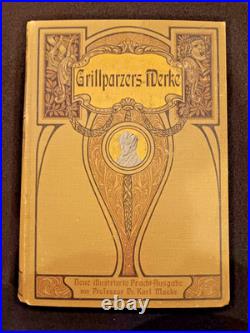 Antique German Books Lot Dark Academia Decor Hebbel Kleist Reuter Vintage