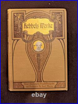 Antique German Books Lot Dark Academia Decor Hebbel Kleist Reuter Vintage