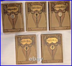 Antique German Books Lot Goethe Schiller Shakespeare 1900 Jugendstil Vintage