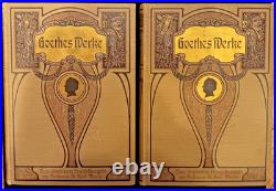 Antique German Books Lot Goethe Schiller Shakespeare 1900 Jugendstil Vintage