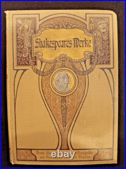 Antique German Books Lot Goethe Schiller Shakespeare 1900 Jugendstil Vintage