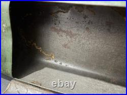 Antique German Botanical Vasculum Tin Metal repoussé Stagecoach Specimen Box