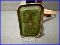 Antique German Botanical Vasculum Tin Metal repoussé Stagecoach Specimen Box