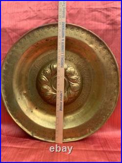 Antique German Brass Alms Dish, 16th Century
