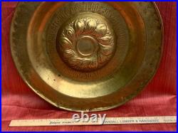 Antique German Brass Alms Dish, 16th Century