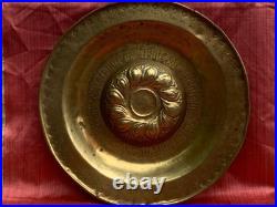 Antique German Brass Alms Dish, 16th Century