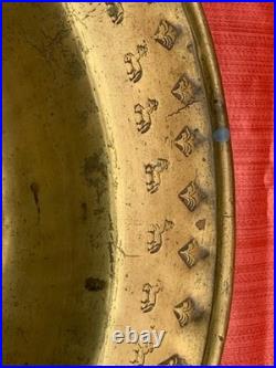 Antique German Brass Alms Dish, 16th Century