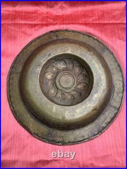 Antique German Brass Alms Dish, 16th Century