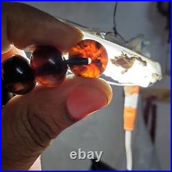 Antique German Brown islamic Damari bakelite Worry prayer 33 beads? Trtrok