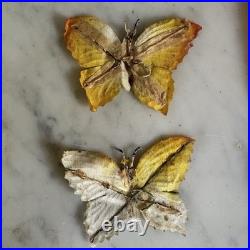Antique German Butterfly Christmas Ornament, yellow