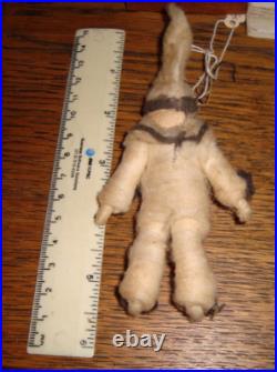 Antique German COTTON CLOWN SCRAP FACE Ornament