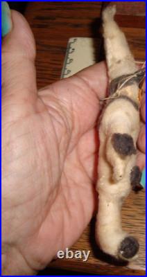 Antique German COTTON CLOWN SCRAP FACE Ornament