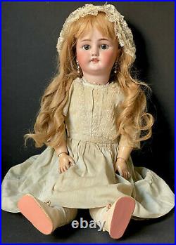 Antique German C M Bergmann Simon Halbig 30 Doll Bisque Head Composition Body