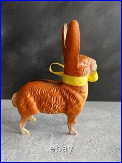 Antique German Candy Container Easter Bunny Papier Mache Rabbit Circa 1910