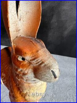 Antique German Candy Container Easter Bunny Papier Mache Rabbit Circa 1910