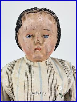 Antique German Carved Wood Doll ca1900