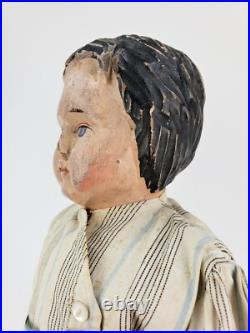 Antique German Carved Wood Doll ca1900
