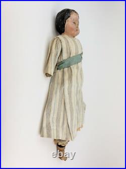 Antique German Carved Wood Doll ca1900