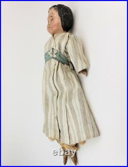 Antique German Carved Wood Doll ca1900