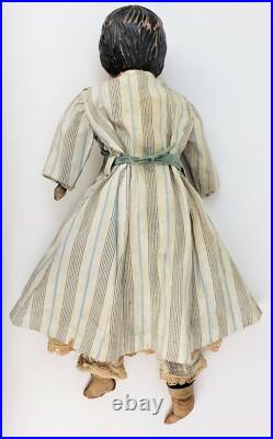 Antique German Carved Wood Doll ca1900