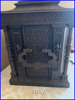 Antique German Cast Iron Strongbox Safe Gräflich Stolbergische Working Lock