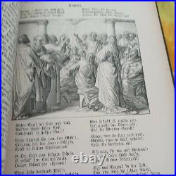 Antique German Catholic Bible Benziger Brothers c. 1886 Estate Collectable Bible