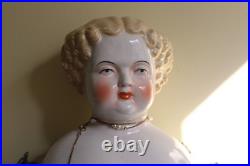 Antique German China Head 25 Inch