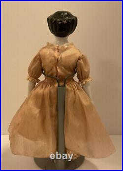Antique German China Head CIVIL War Era Doll 1800's Original Dress Gorgeous 12