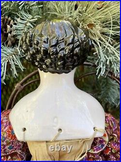 Antique German China Head Doll 1860s Orig Prim Body 20 Merry Christmas Holidays
