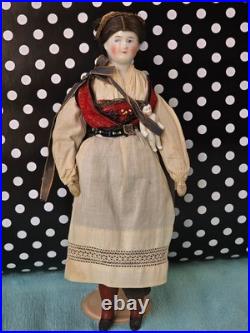Antique German China head doll 12 1/4 inches tall
