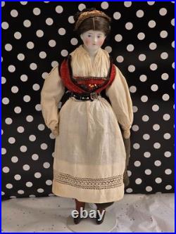 Antique German China head doll 12 1/4 inches tall