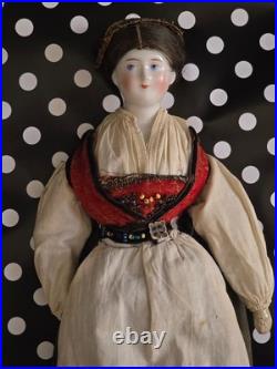 Antique German China head doll 12 1/4 inches tall