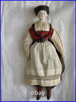 Antique German China head doll 12 1/4 inches tall