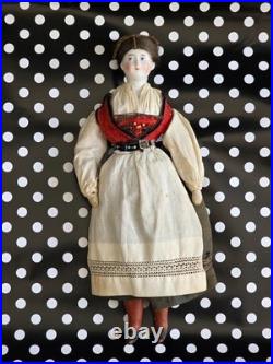 Antique German China head doll 12 1/4 inches tall