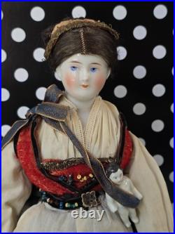 Antique German China head doll 12 1/4 inches tall