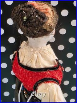 Antique German China head doll 12 1/4 inches tall