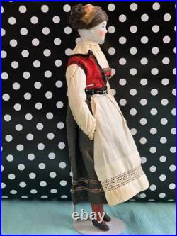 Antique German China head doll 12 1/4 inches tall