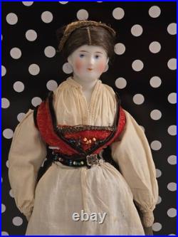 Antique German China head doll 12 1/4 inches tall