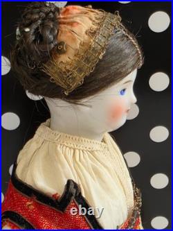 Antique German China head doll 12 1/4 inches tall