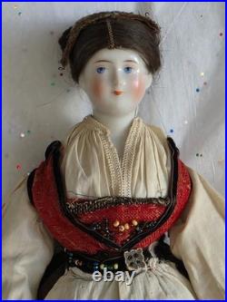 Antique German China head doll 12 1/4 inches tall