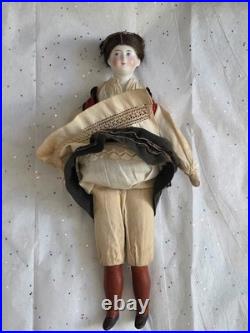 Antique German China head doll 12 1/4 inches tall