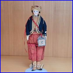 Antique German China head dollhouse doll larger size 83/8 tall