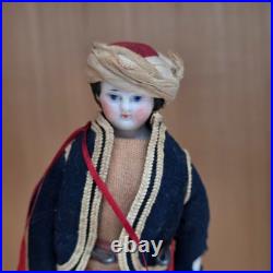 Antique German China head dollhouse doll larger size 83/8 tall