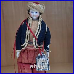 Antique German China head dollhouse doll larger size 83/8 tall