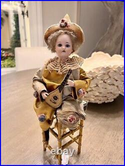 Antique German Clown Playing Mandolin