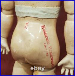 Antique German Composition Ball Jointed Doll Body Stamped Heinrich Handwerck