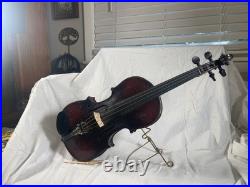 Antique German/Czech Stradivarius Copy Violin with Vintage Case & Bow Great Tone