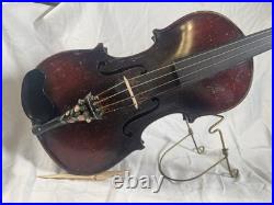 Antique German/Czech Stradivarius Copy Violin with Vintage Case & Bow Great Tone
