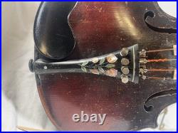 Antique German/Czech Stradivarius Copy Violin with Vintage Case & Bow Great Tone
