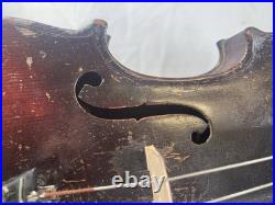 Antique German/Czech Stradivarius Copy Violin with Vintage Case & Bow Great Tone